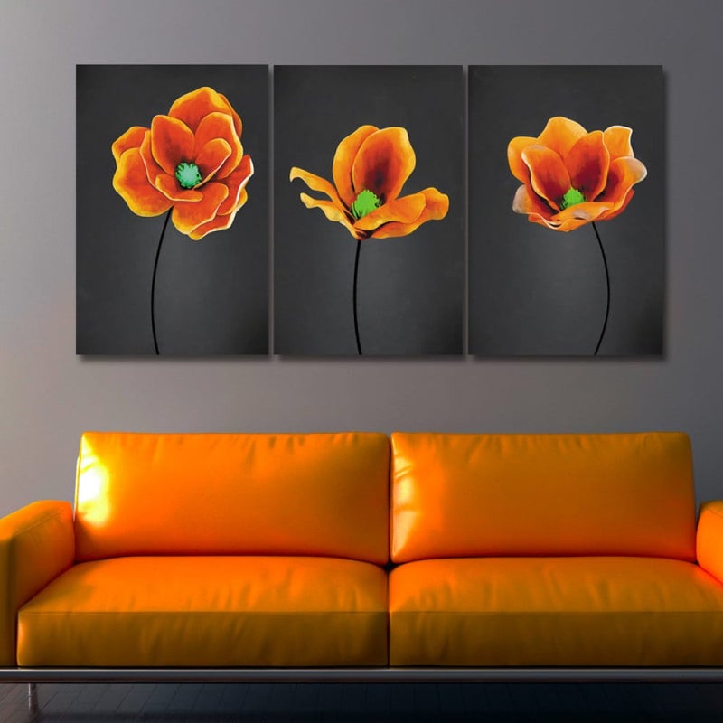 Marktna Three luxurious canvas prints with a modern design and a hollow frame, measuring (120×60), three pieces - Image 1