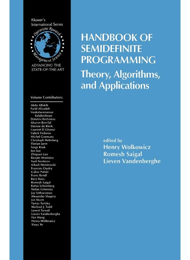 Handbook of Semidefinite Programming: Theory, Algorithms, and Applications