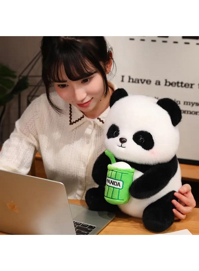 برنامج ألعاب AVSHUB المحشوة فائقة النعومة والرائعة على شكل باندا تحمل شاي الفقاعات والحليب بوبا اللطيفة والجميلة الكرتونية هدية عيد ميلاد للأطفال والفتيات والأولاد وديكور المنزل (9 بوصة) - Image 4