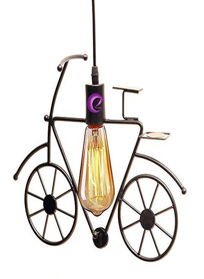 GreyWings Vintage Cycle Shaped Hanging Light for Home Decor | Black Pendant Lamp | E27 Bulb Holder, Bulb Not Included | Decorative Industrial Style Lamp for Living Room, Bedroom, Café, Restaurants - Image 1