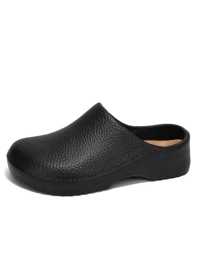 ووكر أحذية عمل احترافية، شباشب رجالية، مناسبة للمهنيين كالطهاة والممرضين والأطباء. مقاومة للزيت والماء والانزلاق، لونها أسود. - Image 1