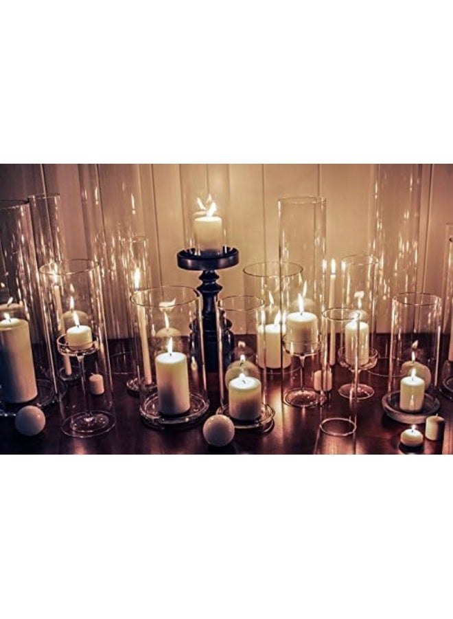 CYS EXCEL 6 PCS H10 D3 Open Ended Glass Hurricane Candleholder Tube Shade Bottomless Candle Chimney Cover - Image 4