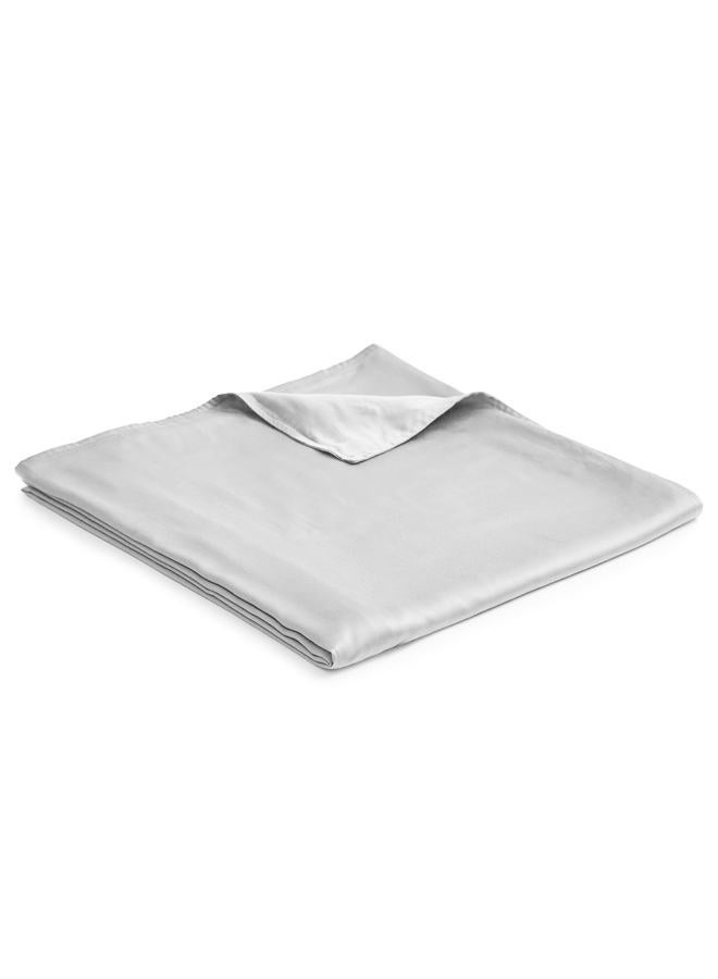 YnM Exclusive Cooling Duvet Cover for Weighted Blankets with 16 Strings (Light Grey, 48"x72") - Image 1