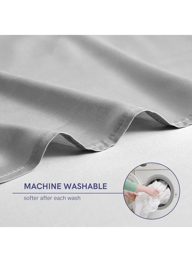 YnM Exclusive Cooling Duvet Cover for Weighted Blankets with 16 Strings (Light Grey, 48"x72") - Image 5