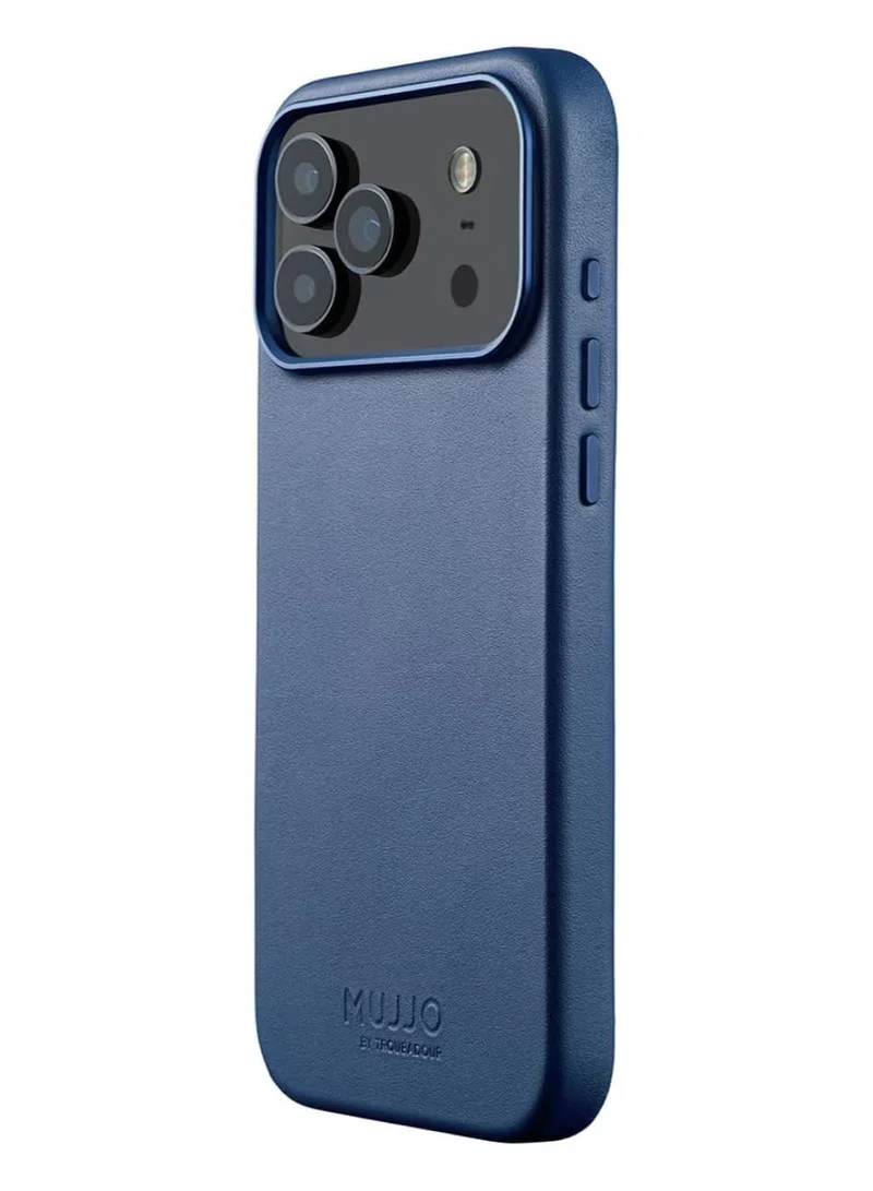 Mujjo Iphone 17 Pro Max Leather Case - Monoca Blue With Magnetic Wireless Charging Crafted From Premium Leather, This Luxurious Case Combines Elegance And Durability, Providing A Sleek, Sophisticated Look While Offering Superior Protection.