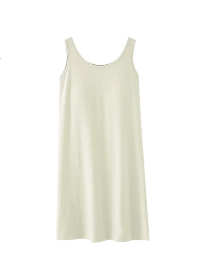 Joae [Tencel Modal] Padded Nightgown, Spaghetti Strap Cotton Sleepwear, Women'S Summer Wear, Can Be Worn Outside, Loungewear, Blue, L - Image 1