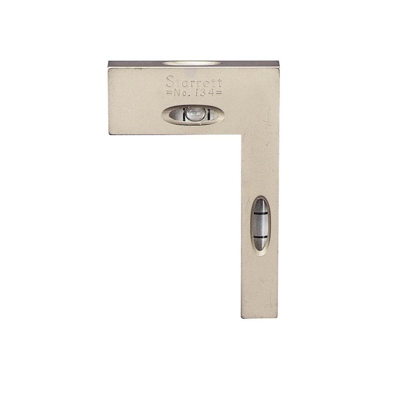 Starrett Cross Test Level and Plumb - Cast Iron, Satin Nickel Finish, Precision Tool for Machinery Setup, 3 x 0.5 x 0.5", 24-30 Minutes Accuracy - 134 - Image 3