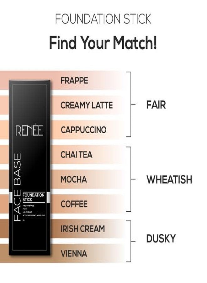 RENEE Face Base Foundation Stick with Applicator - Mocha, 8gm - Image 5