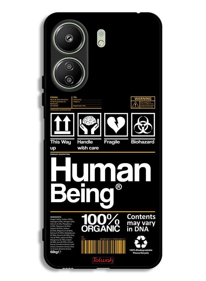 Tolwak Xiaomi Redmi 13C Protective Case Cover Human Being Sticker - Image 1