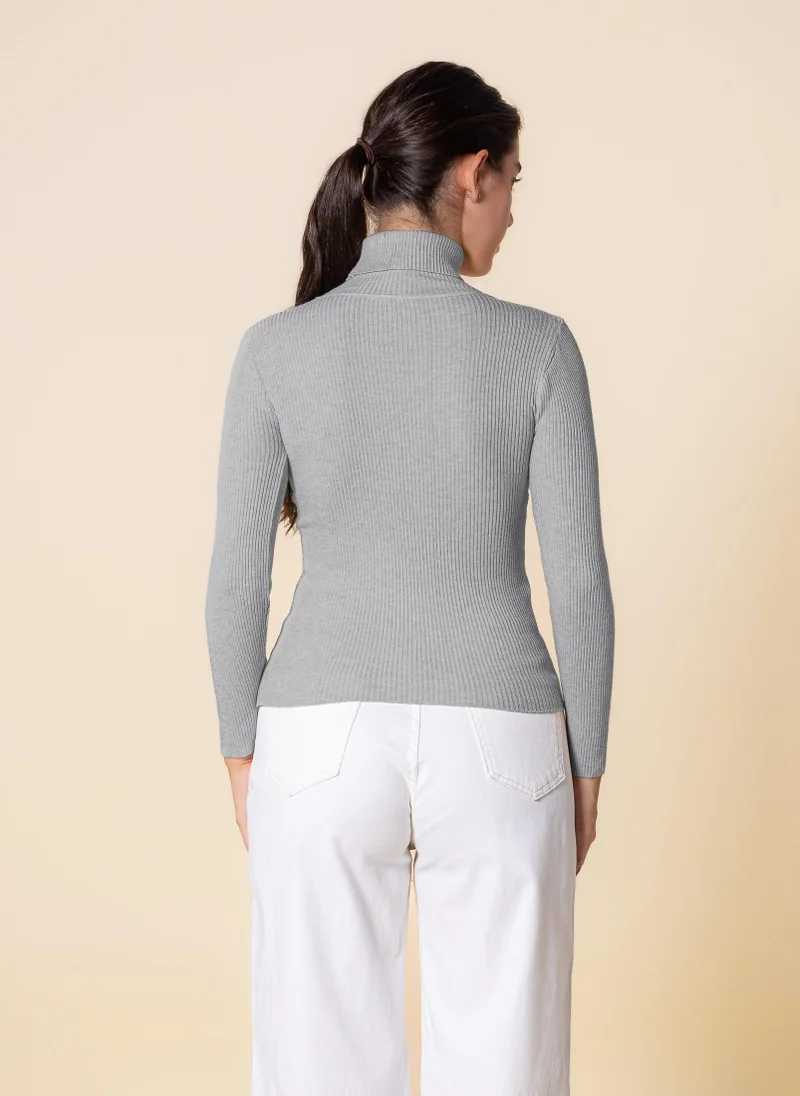 شايبس بلوزة محبوكة بياقة عالية