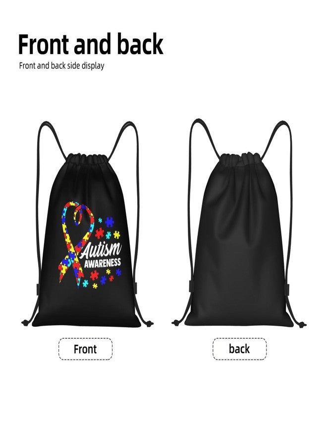 PRTYABS Autism Awareness Drawstring Bags Autism Adjustable Bags Backpack for Sports, Gym, Yoga,Travel, Swimming, Beach - Image 4