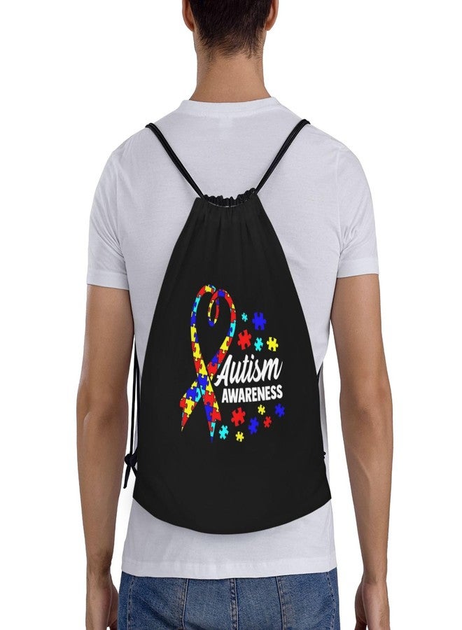 PRTYABS Autism Awareness Drawstring Bags Autism Adjustable Bags Backpack for Sports, Gym, Yoga,Travel, Swimming, Beach - Image 2