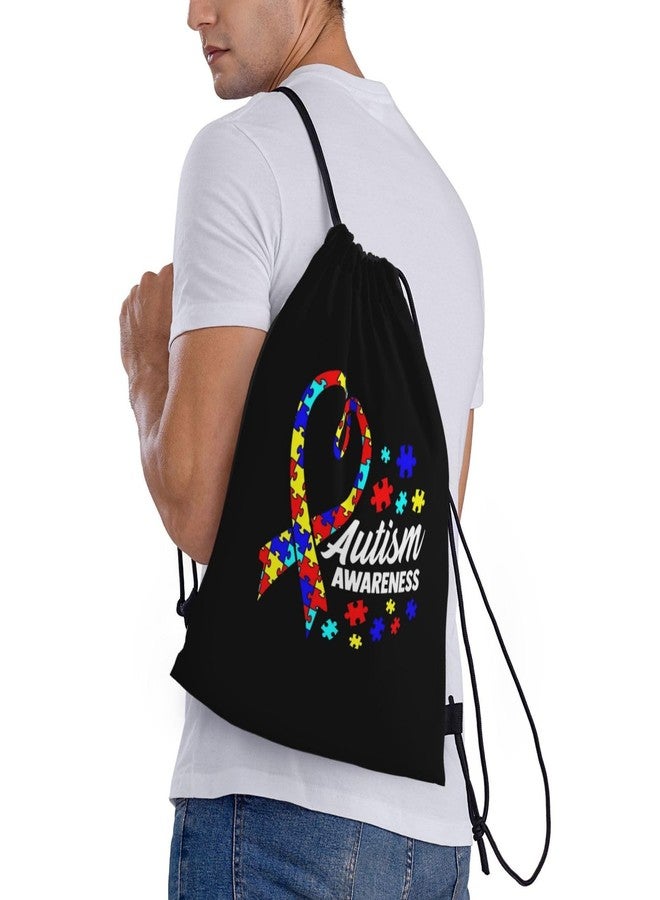 PRTYABS Autism Awareness Drawstring Bags Autism Adjustable Bags Backpack for Sports, Gym, Yoga,Travel, Swimming, Beach - Image 3