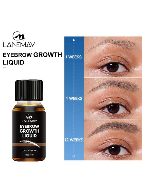 Eyebrow Growth Liquid-Thick Curly and Slender Eyebrow Care Solution , Eyebrow Growth Solution, Natural Growth 15ml