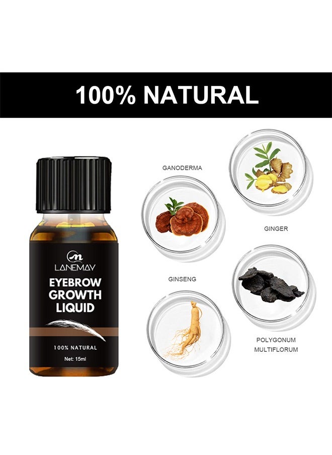 Eyebrow Growth Liquid-Thick Curly and Slender Eyebrow Care Solution , Eyebrow Growth Solution, Natural Growth 15ml