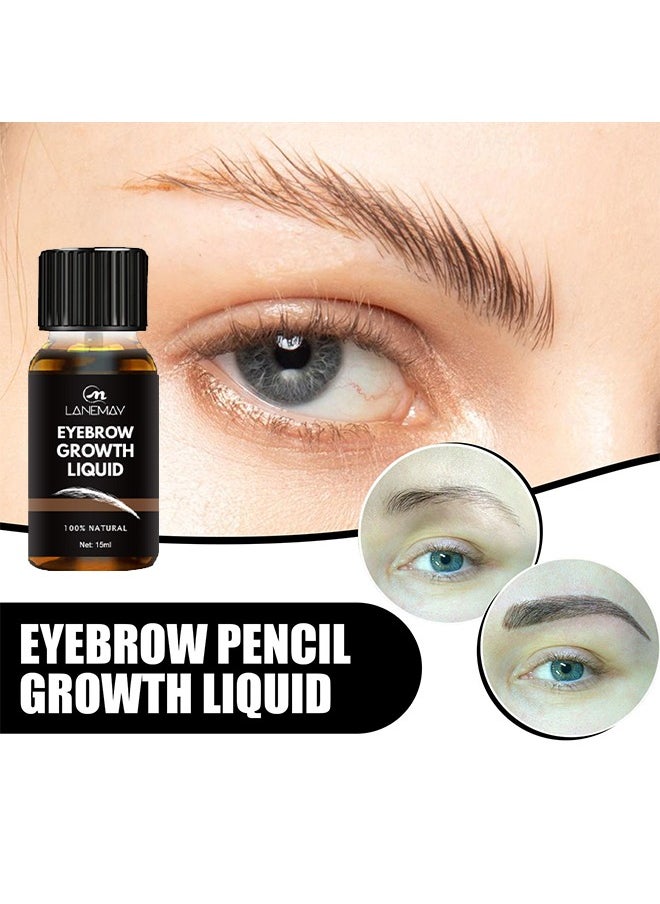 Eyebrow Growth Liquid-Thick Curly and Slender Eyebrow Care Solution , Eyebrow Growth Solution, Natural Growth 15ml
