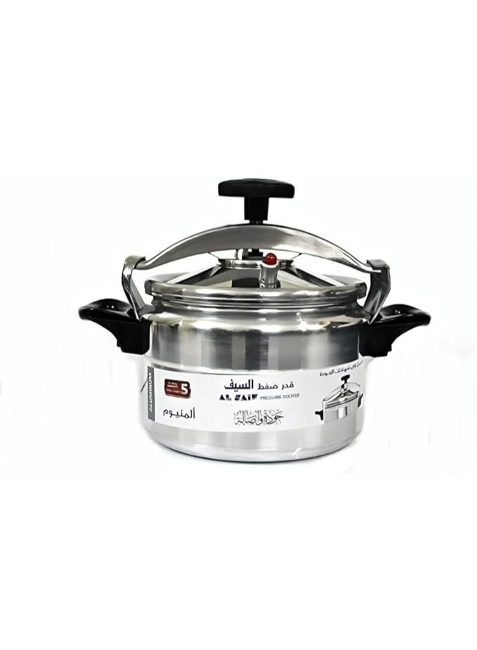 السيف  قدر ضغط السيف 9 لتر ألومنيوم فضي - Image 2