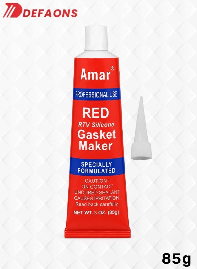 DEFAONS Red RTV Silicone Gasket Maker 85g High Temperature Sealant for Engine Auto Repair ERPC5460 - Image 1