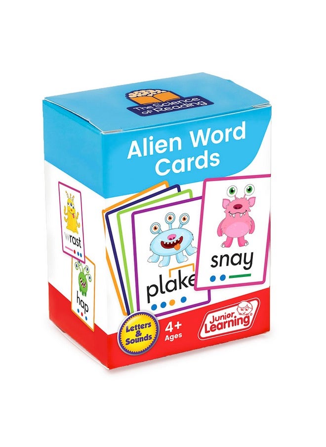 Junior Learning Junior Learning Alien Word Flashcards, The Science of Reading Supplementary Resources, for Classroom or Home School use, for Ages 4+, Grade Pre-K  - Image 1