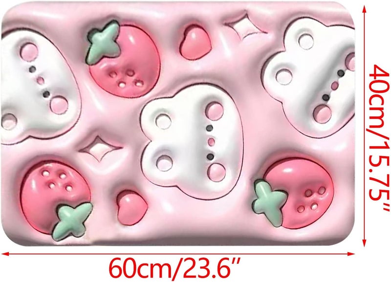 comfrt 3D Vision Front Doormats Entryway Doormat, Bathroom Rug Mat, Soft and Absorbent Soft Diatom Mud Bath Rugs, Expansion Small Flower 3D Vision Bathroom Toilet Non-Slip Floor Mat (I) - Image 5