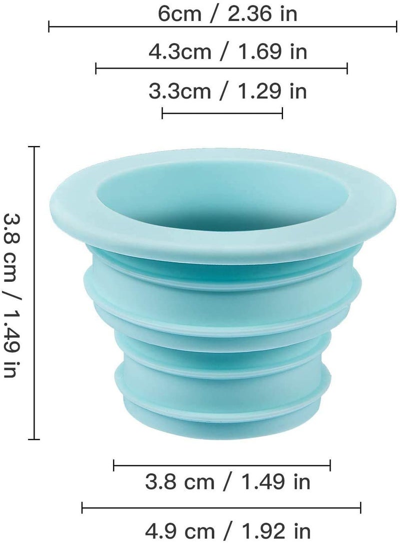 HEXONIQ® Drain Pipe Hose Seal Deodorant Silicone Sealing Plug,Kitchen Pipe Sewer Seal Ring Washing Machine Drain Multipurpose Pipe Connector Bathroom Kitchen Laundry (Random Colour) (Set of 2 PCS) - Image 3