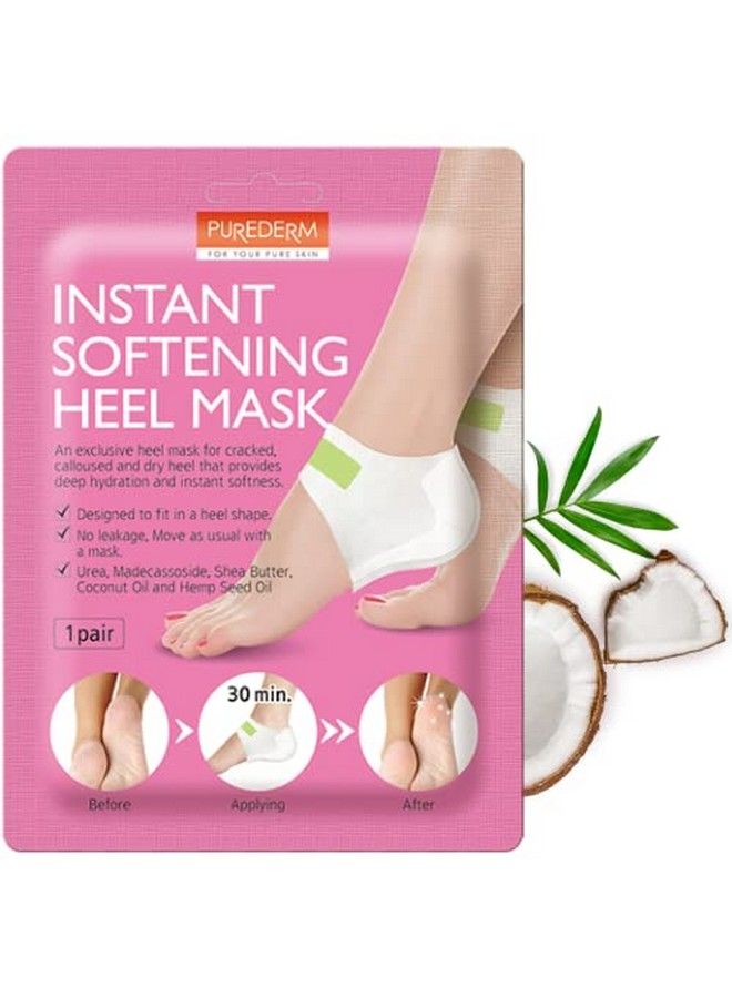 Purederm Instant Softening Heel Mask (1 Pair) Foot Peel Mask Intensive Hydration And Nourishment For Dead Skin And Dry Callused Heels Mask Exclusively For Heel Care Nourishment With A Vegan Formula - Image 2
