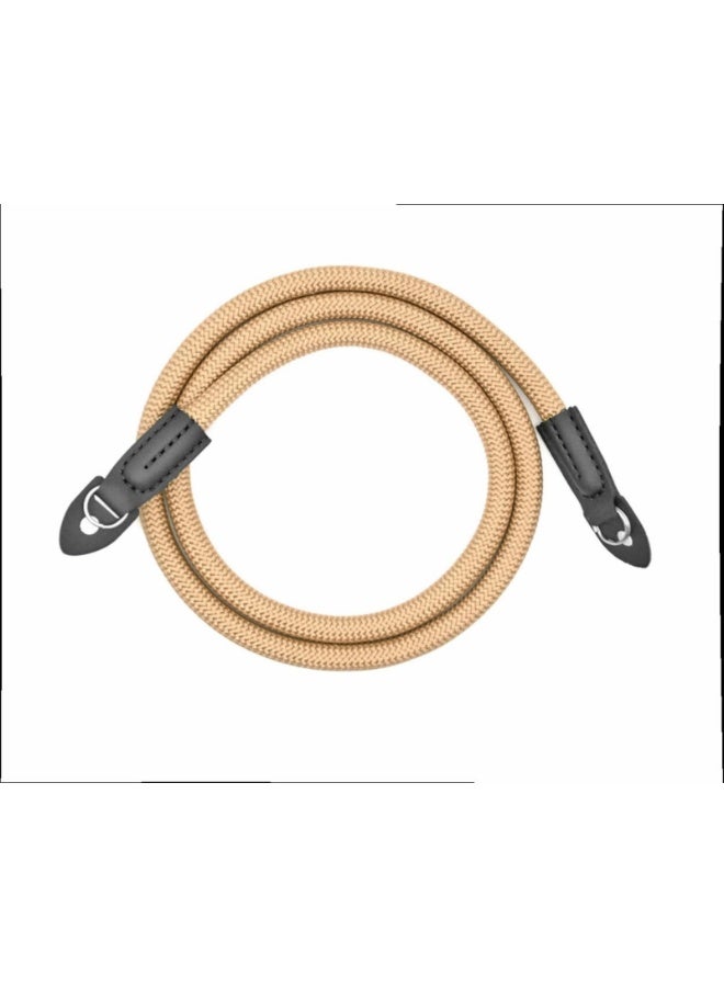 Camera Strap Vintage Nylon Climbing Rope Cam era Neck Shoulder Strap for Micro Single and DSLR Camera, Brown, 105cm - Image 3