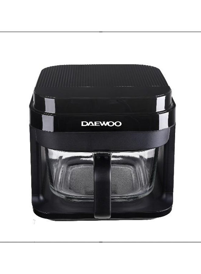 Air Fryer, With Digital Panel, Glass Bowl And Rapid Hot Air Circulation For Frying, Grilling, Broiling, Roasting, And Baking - 2 Years Warranty 5.5 L 1200 W DAF 55GT Black