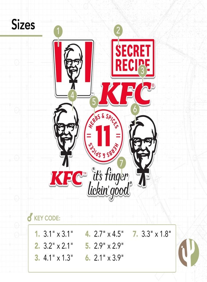Desert Cactus ملصق كاكتوس الصحراء KFC ملصق دجاج كنتاكي ملصقات فينيل لابتوب زجاجة ماء سيارة دفتر قصاصات T2 (النوع 2-3) - Image 3