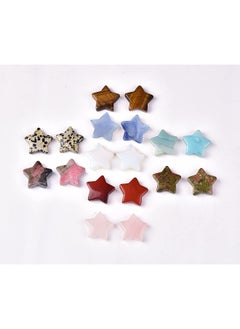 JIC Gem JIC Gem Natural Palm Stone Five Pointed Star Healing Crystal Worry Heart Love Carved Chakra Reiki Balancing  - Image 2