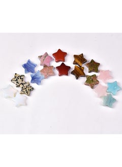 JIC Gem JIC Gem Natural Palm Stone Five Pointed Star Healing Crystal Worry Heart Love Carved Chakra Reiki Balancing  - Image 4