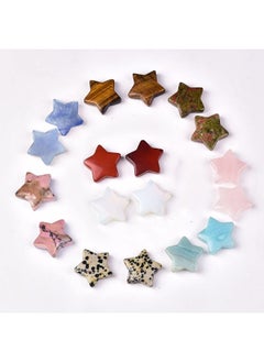JIC Gem JIC Gem Natural Palm Stone Five Pointed Star Healing Crystal Worry Heart Love Carved Chakra Reiki Balancing  - Image 5