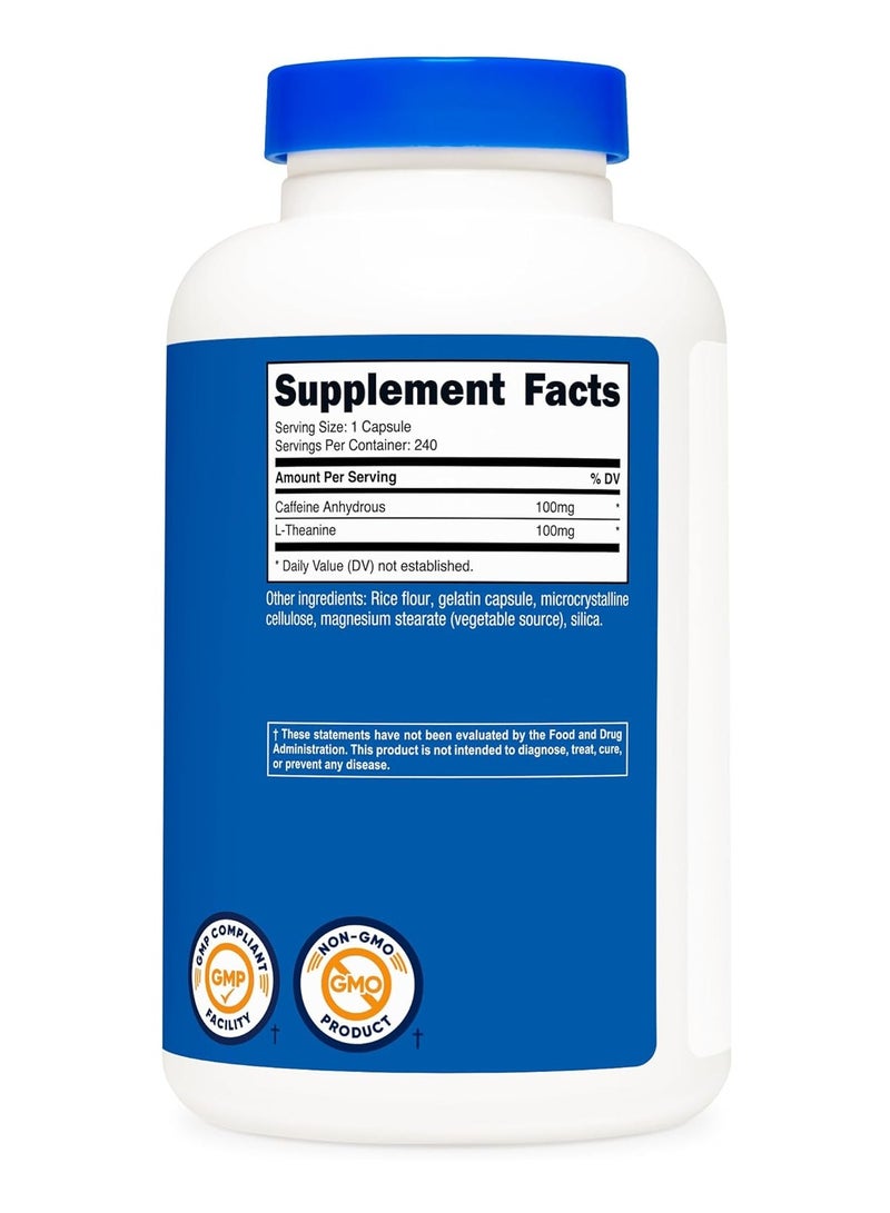 كبسولات نيوتريكوست كافيين + ثيانين ١٠٠/١٠٠ ملغ ٢٤٠ كبسولة - Image 4