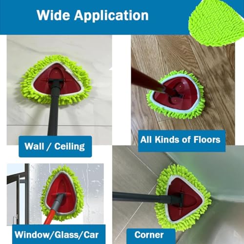 YWSHF 6 PCS Spin Mop Heads Replacements Compatible with Ocedar Easywring 1 Tank System Chenille Mops Duster Pad Washable Dust Refills Green Blue Red - Image 5