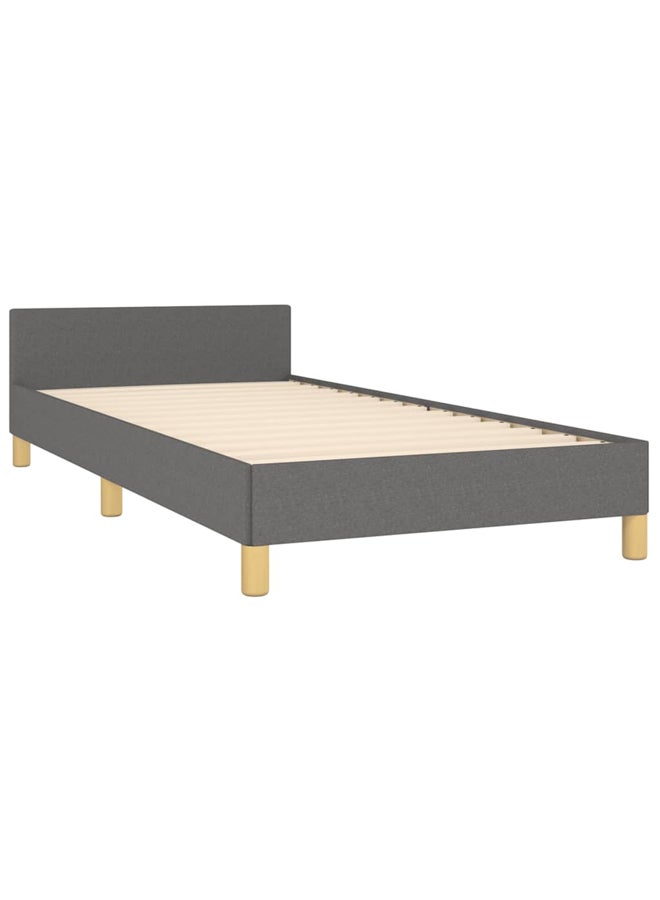 فيداكسل إطار سرير دون مرتبة لون رمادي داكن قماش 200x90 سم 347384 - Image 4