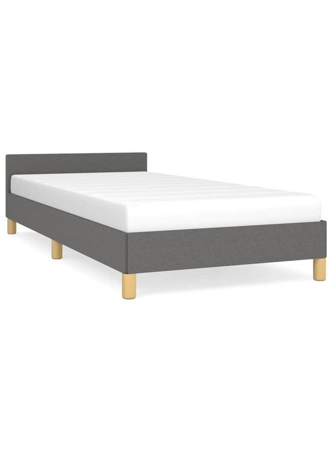 فيداكسل إطار سرير دون مرتبة لون رمادي داكن قماش 200x90 سم 347384 - Image 1