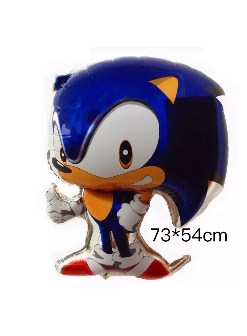 12pcs /set cartoon character anime balloon set for party supply cartoon Sonic themed birthday party decoration aluminum foil balloon set - Image 2