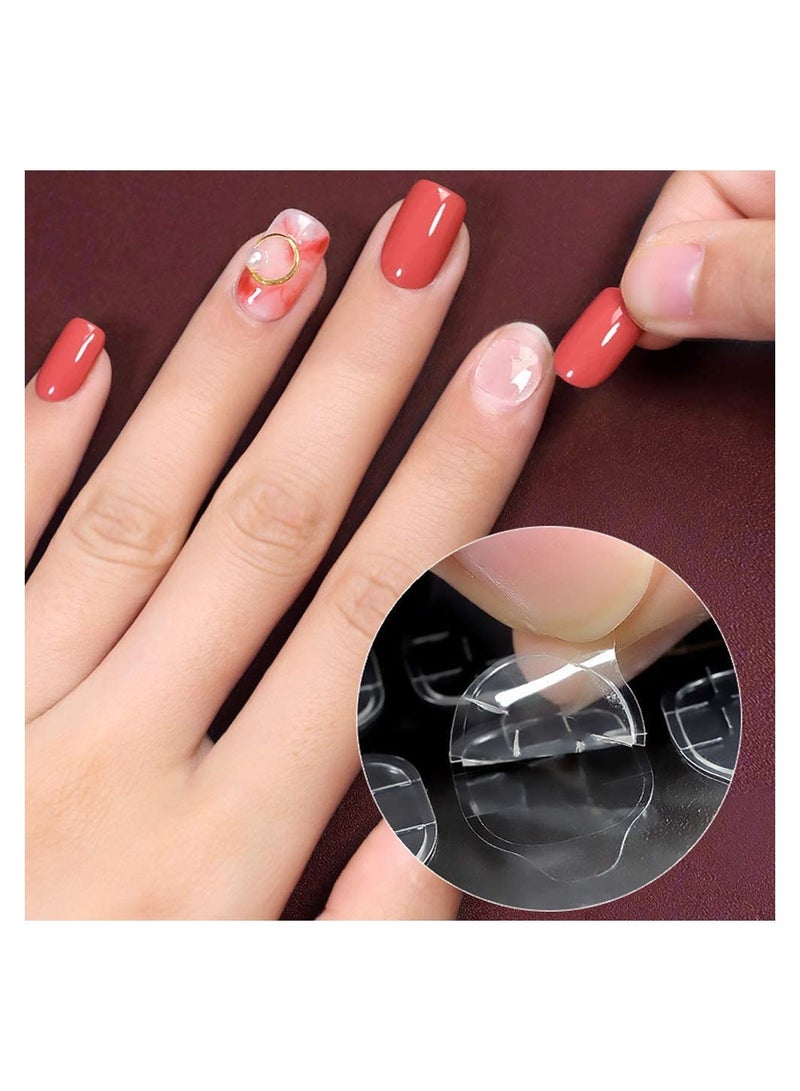 SOLARAE 30 Sheets 720 pieces Double-side Glue Nail Sticker Adhesive Transparent Fake Tips for Manicure Supplies - Image 3