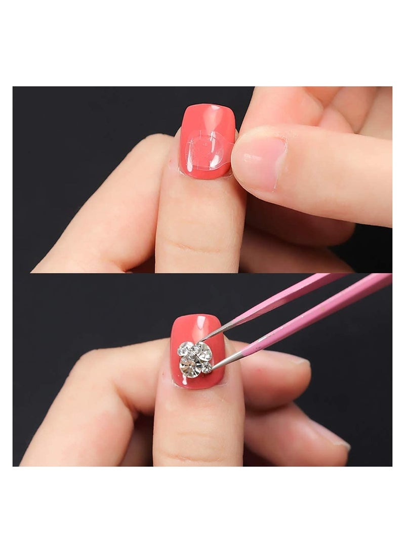 SOLARAE 30 Sheets 720 pieces Double-side Glue Nail Sticker Adhesive Transparent Fake Tips for Manicure Supplies - Image 4