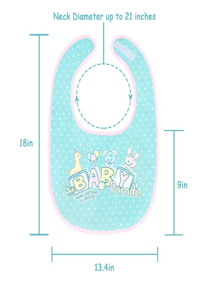 Littleforbig Cotton Waterproof Babydoll Printed Adult Bib with Adjustable Hook-and-Loop Fastener Closure - Baby Parade Adult Bib - Image 4