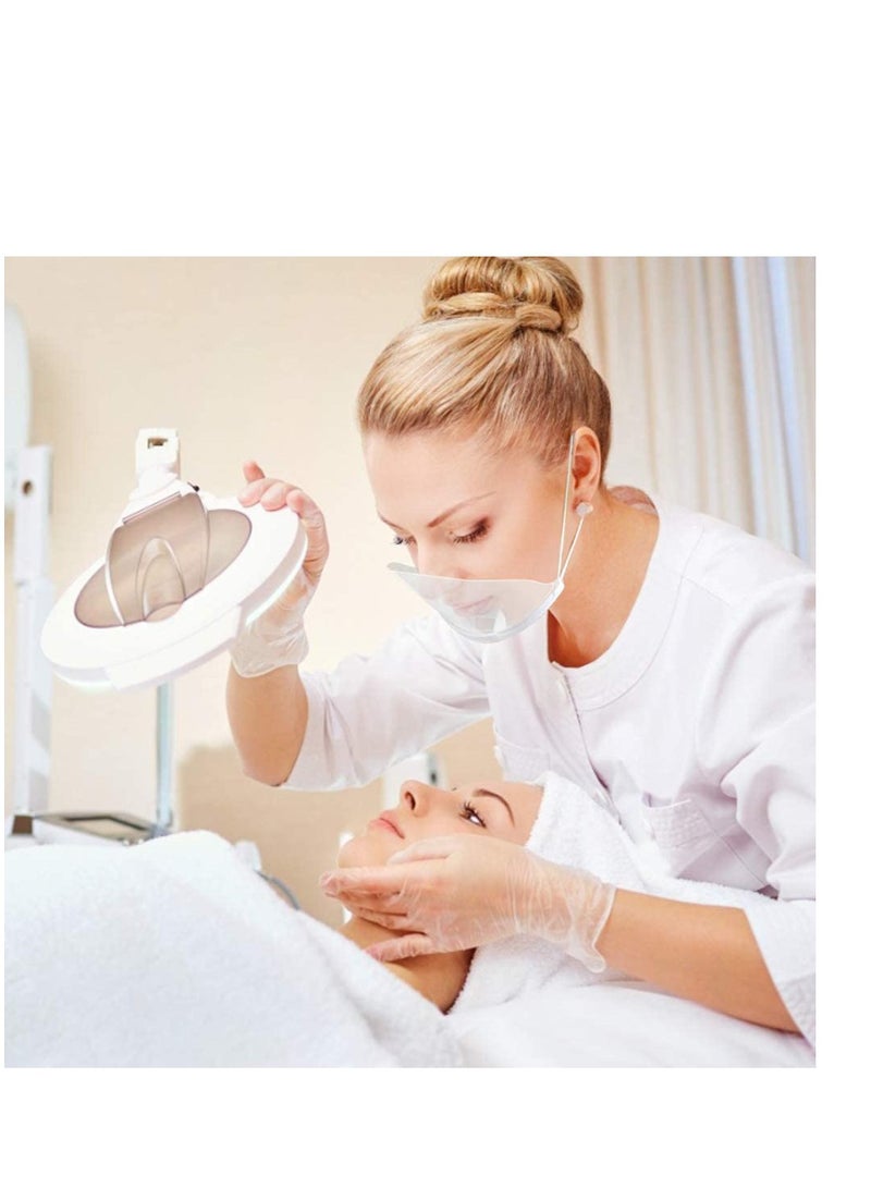 NIBEMINENT 10Pcs Plastic Mask, Smile Transparent Anti Fog Sanitary,Reusable, Women Face Guard Skin Care, for Commercial Restaurant, Hotel Waiter, Chef, Beauty Salons  - Image 5