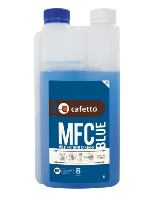 CAFETTO MFC Blue, Alkaline Milk Frother Cleaner, Unscented Liquid - 1Ltr - Image 1