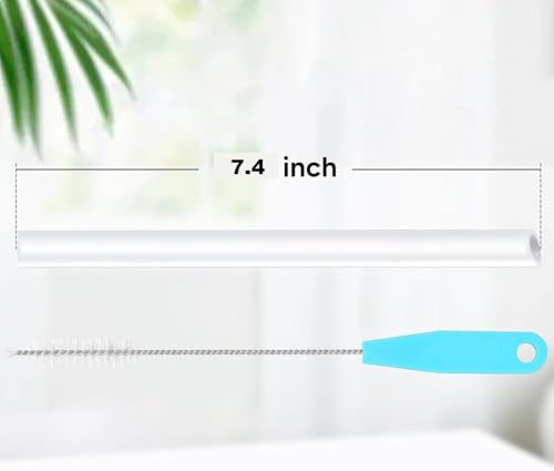 CampTek Replacement Straws Compatible with YETI Rambler 26oz Vacuum Insulated Bottle,Include 5 BPA-FREE Straws,1 Straw Cleaning Brush - Image 2