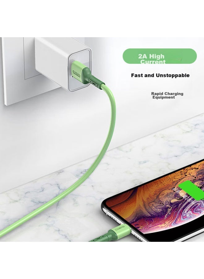 Zitai 2-pack كابل بيانات أندرويد Micro Usb كابل شحن الهاتف سيليكون سائل Xiaomi Oppo/vivo/honor إلخ. 1m أخضر + بنفسجي - Image 2