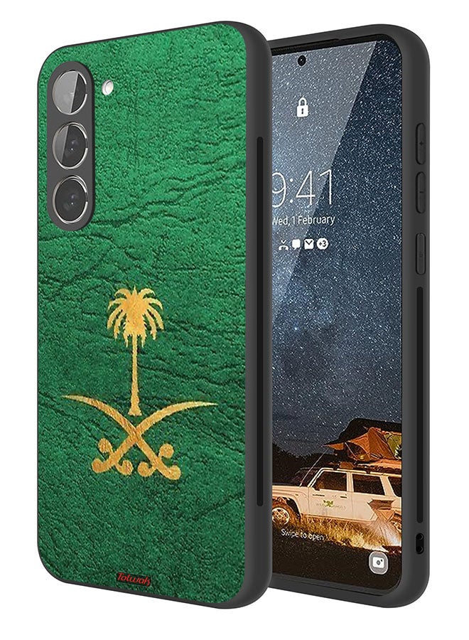 Tolwak Samsung Galaxy S23 Plus 5G Protective Case Cover Kingdom Of Saudi Arabia Sign On Leather - Image 1