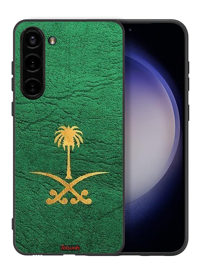 Tolwak Samsung Galaxy S23 Plus 5G Protective Case Cover Kingdom Of Saudi Arabia Sign On Leather - Image 2
