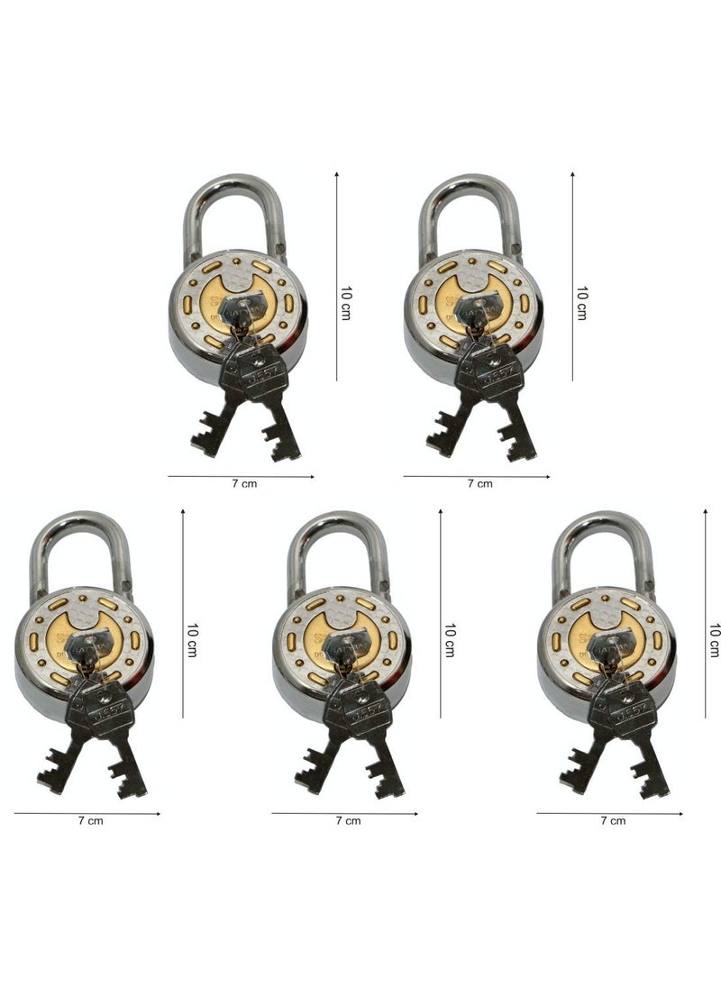 SATYAM - Satyam Active 65MM8 Levers 3 Keys Hardened Shackle Padlock5pc - Image 1