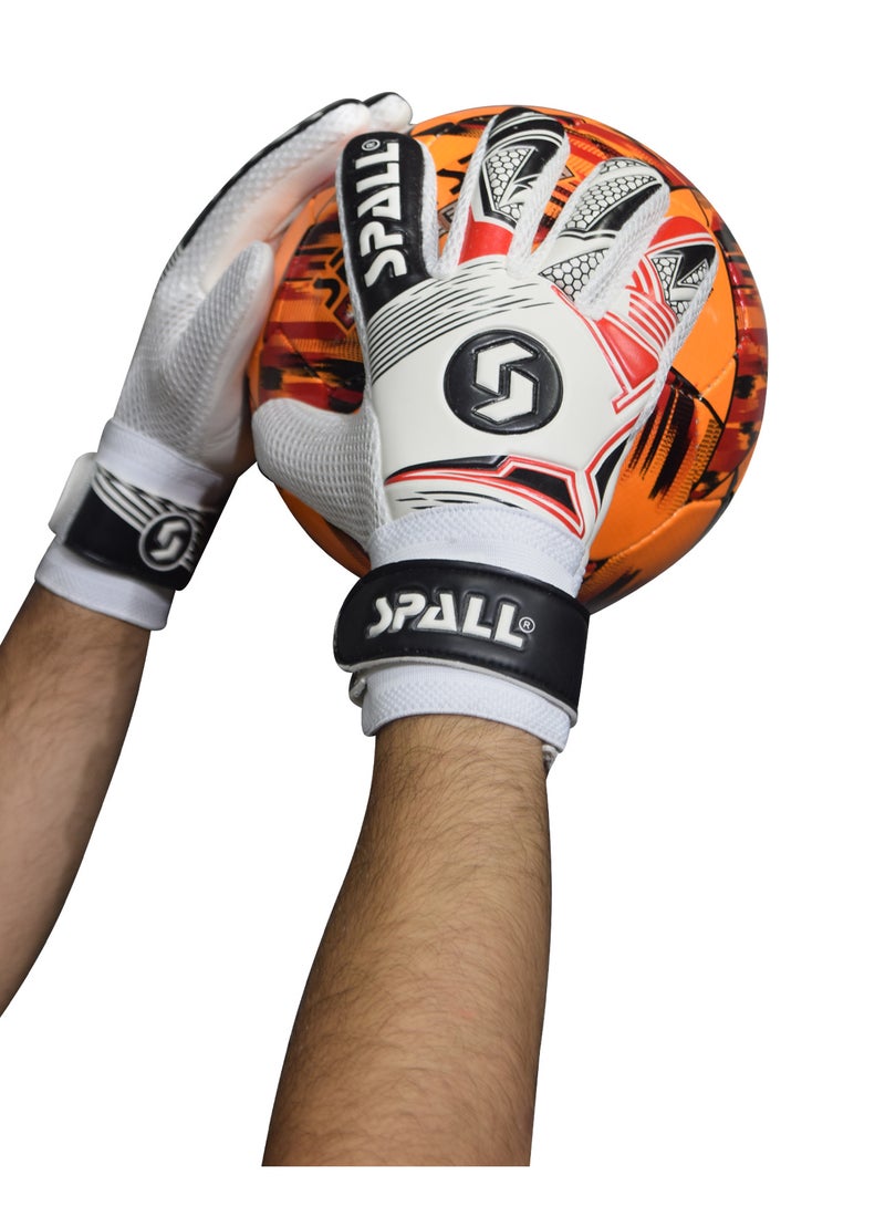 سبال قفازات حارس مرمى كرة القدم، قفازات احترافية غير قابلة للانزلاق لحارس المرمى، مع قبضة قوية وحماية، مسامية ومقاومة للاهتراء وقفازات حارس المرمى الواقية للشباب والكبار - Image 4