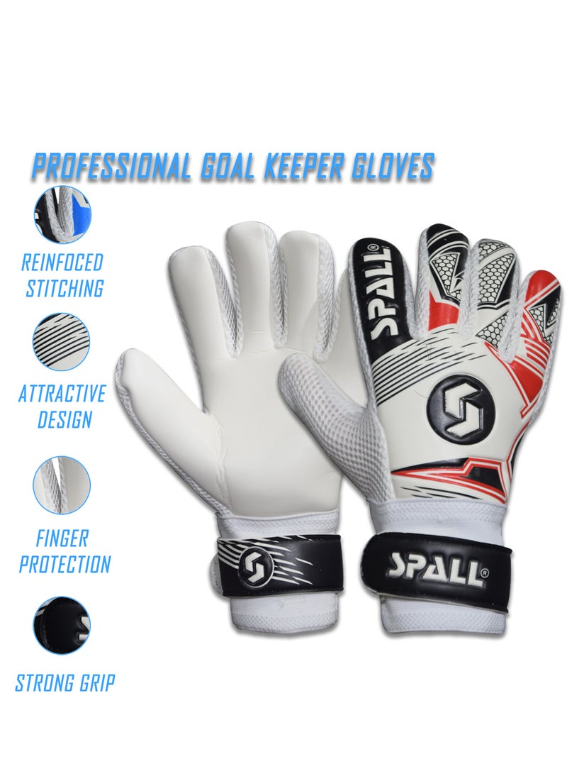 سبال قفازات حارس مرمى كرة القدم، قفازات احترافية غير قابلة للانزلاق لحارس المرمى، مع قبضة قوية وحماية، مسامية ومقاومة للاهتراء وقفازات حارس المرمى الواقية للشباب والكبار - Image 5