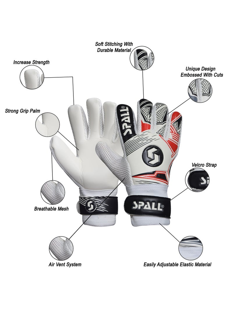 سبال قفازات حارس مرمى كرة القدم، قفازات احترافية غير قابلة للانزلاق لحارس المرمى، مع قبضة قوية وحماية، مسامية ومقاومة للاهتراء وقفازات حارس المرمى الواقية للشباب والكبار - Image 2